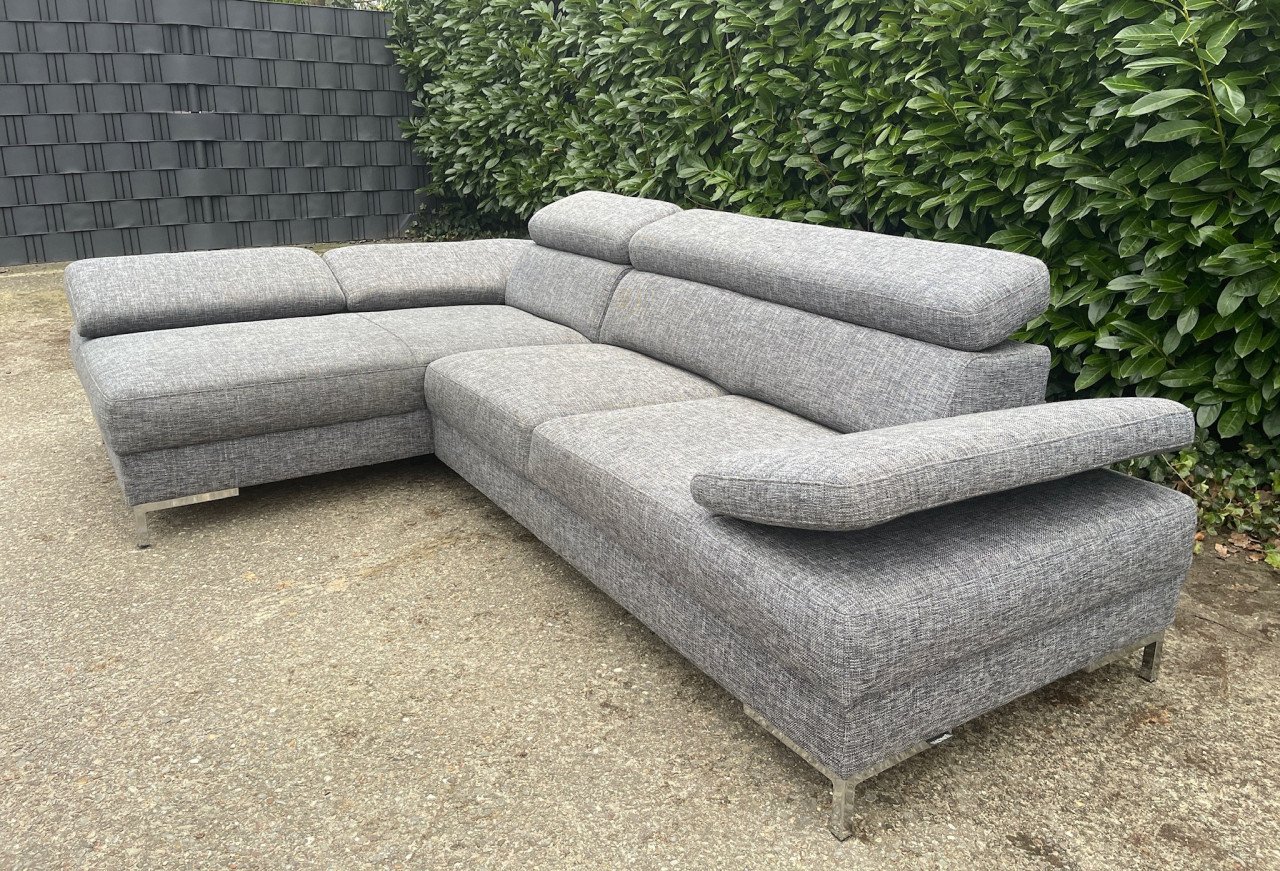 GRATIS LEVERING HEEL NL Montel Grijs Stoffen Hoekbank