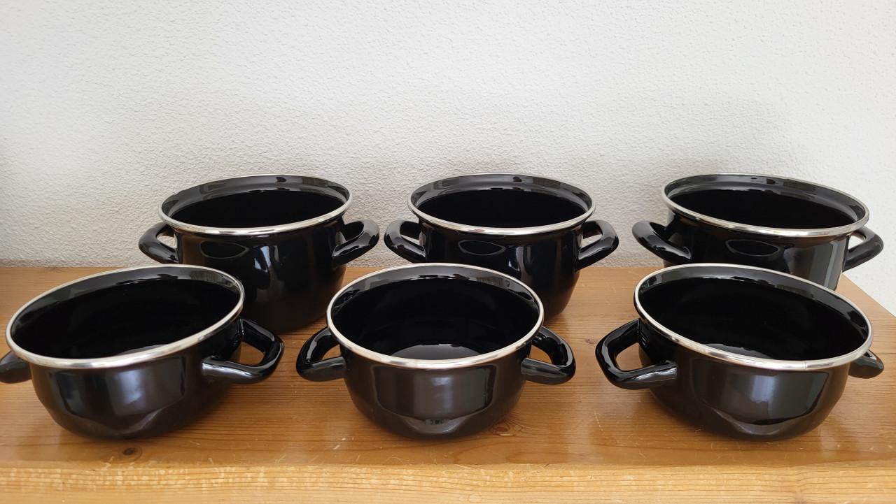 Set v 3 kleine mosselpannetjes dia 13,5 cm - NIEUW