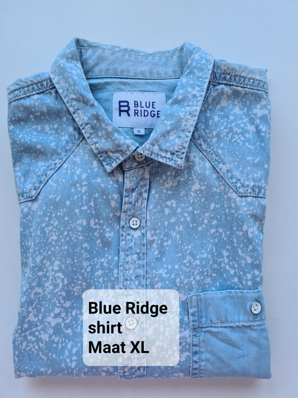 Stijlvol Blue Ridge lichtblauw overhemd in maat XL