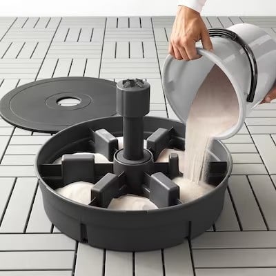 Ikea Gryto vulbare parasolvoet 60cm - 35 kg (zand) - Nieuw