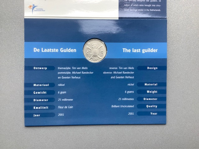 Beatrix, De laatste gulden 2001 in blister.