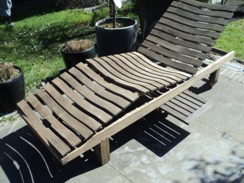 Heerlijk TEAK HOUTEN ligbed merk ROYAL ARROUW
