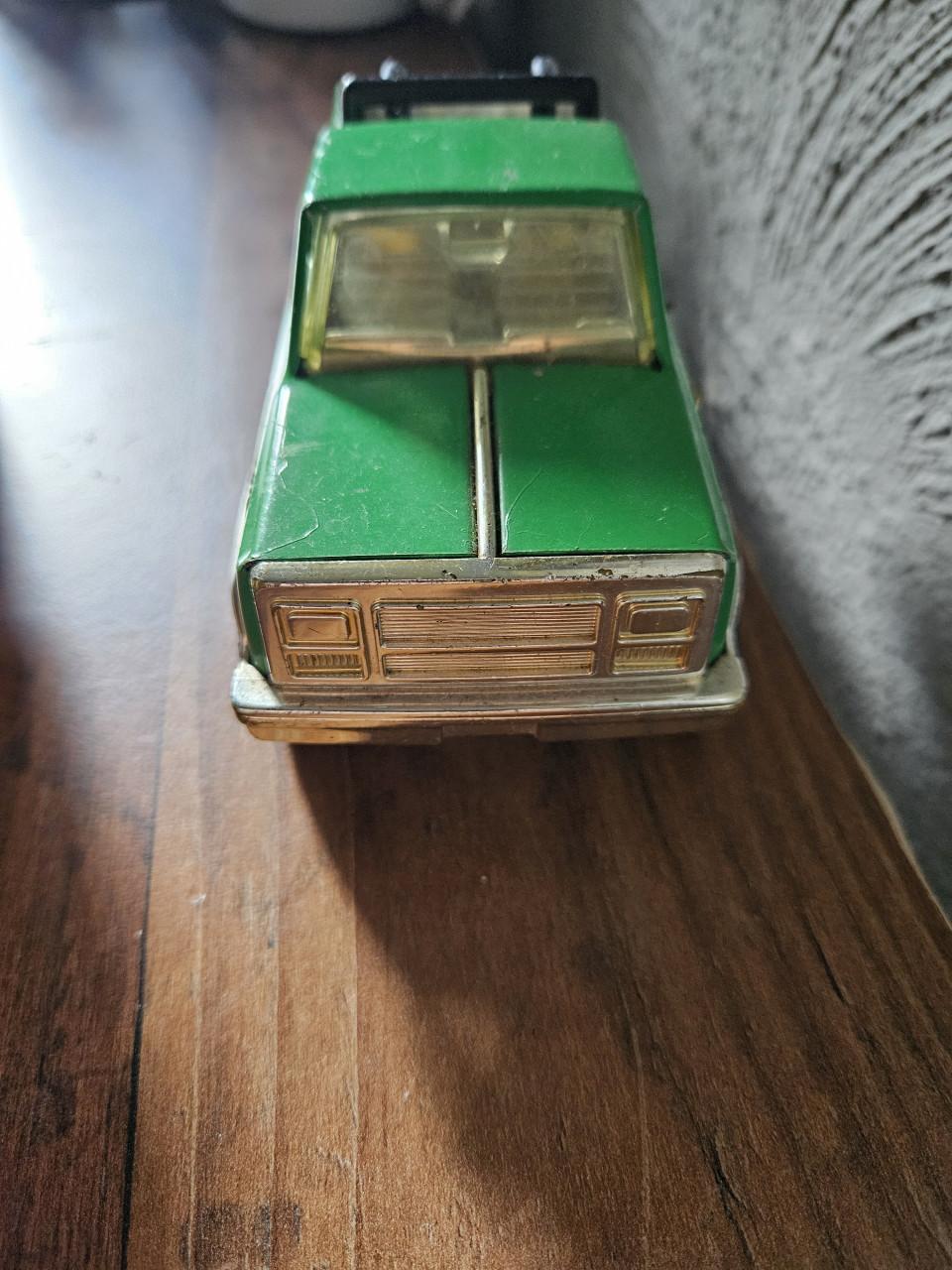 Vintage Tonka pick up en tonka Truck met Paardentrailer