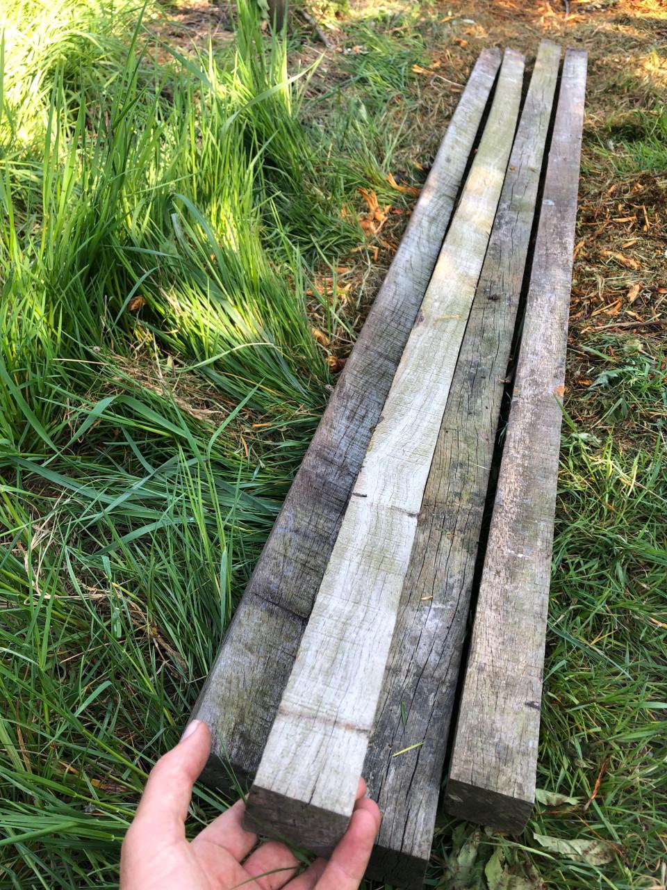 Hardhouten palen vierkant