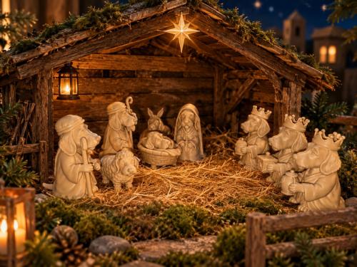 3d geprinte (kerststal) beeldjes