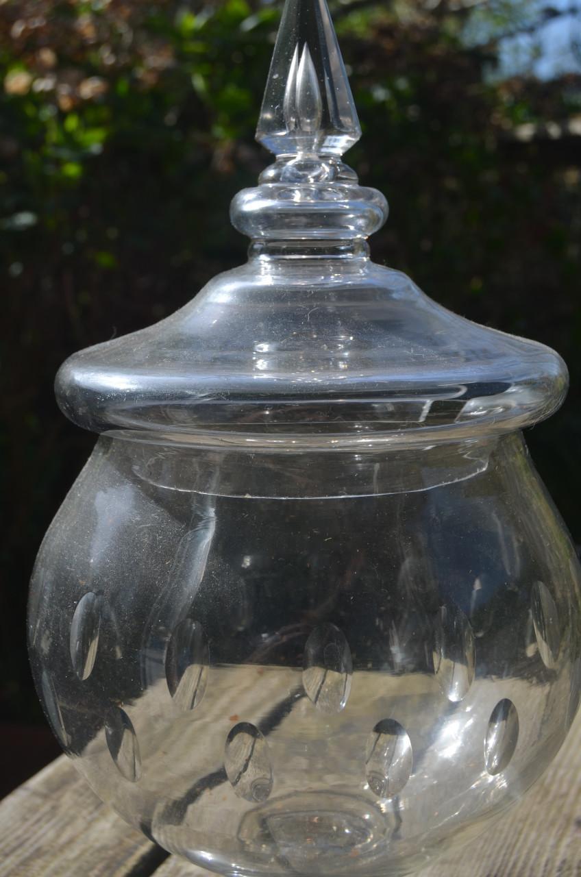 Fraaie glazen punchbowl bak / pot / bowl