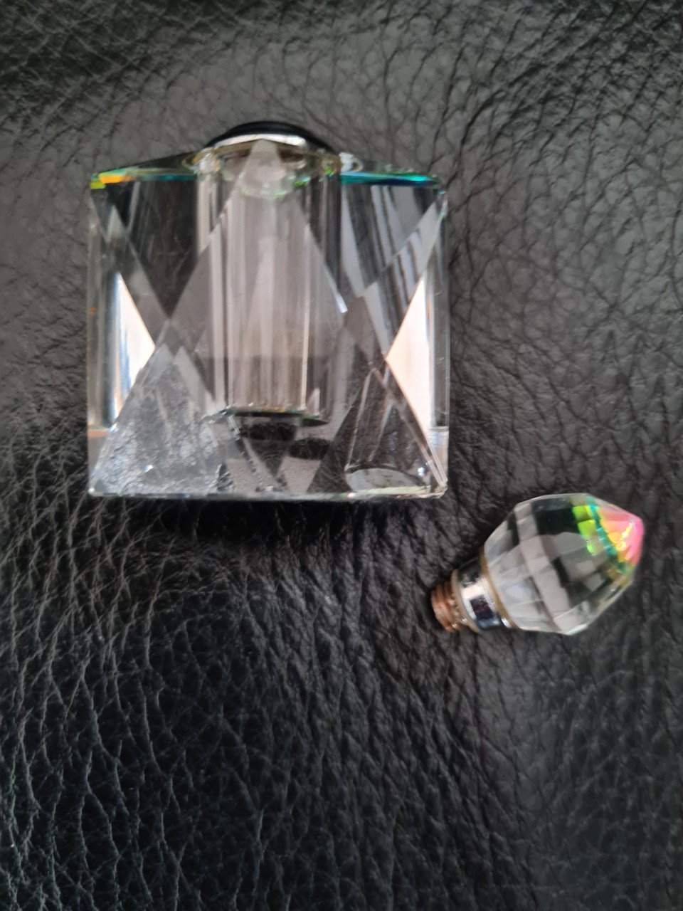 Beautiful Diamond Shaped Glass Perfume Bottle by Vanmark