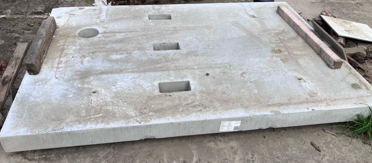 Betonplaat 2x2,85m gratis