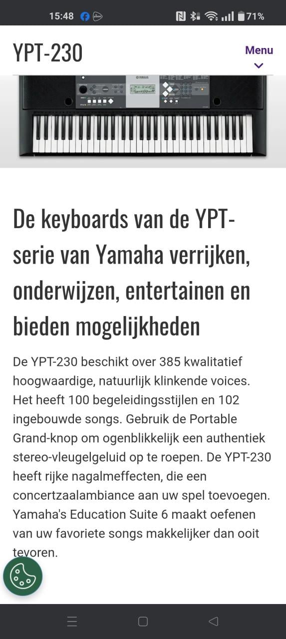 Yamaha keyboard met accessoires