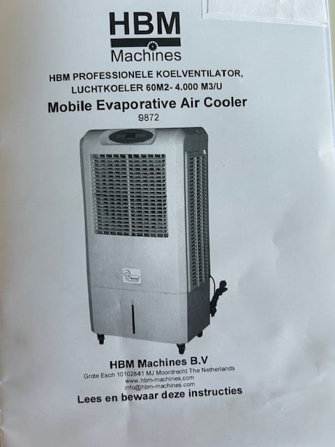 Mobiele professionele koelventilator