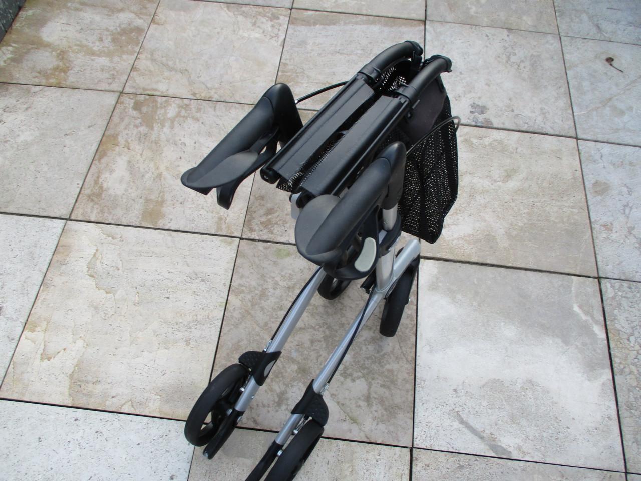 Zgan Gemino 30 opvouwbare lichtgewicht rollator +zitje dienblad rugsteun en
