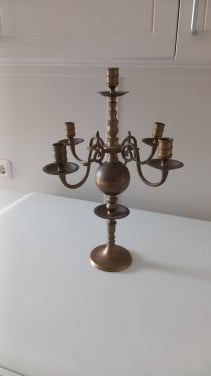 Koperen kandelaar