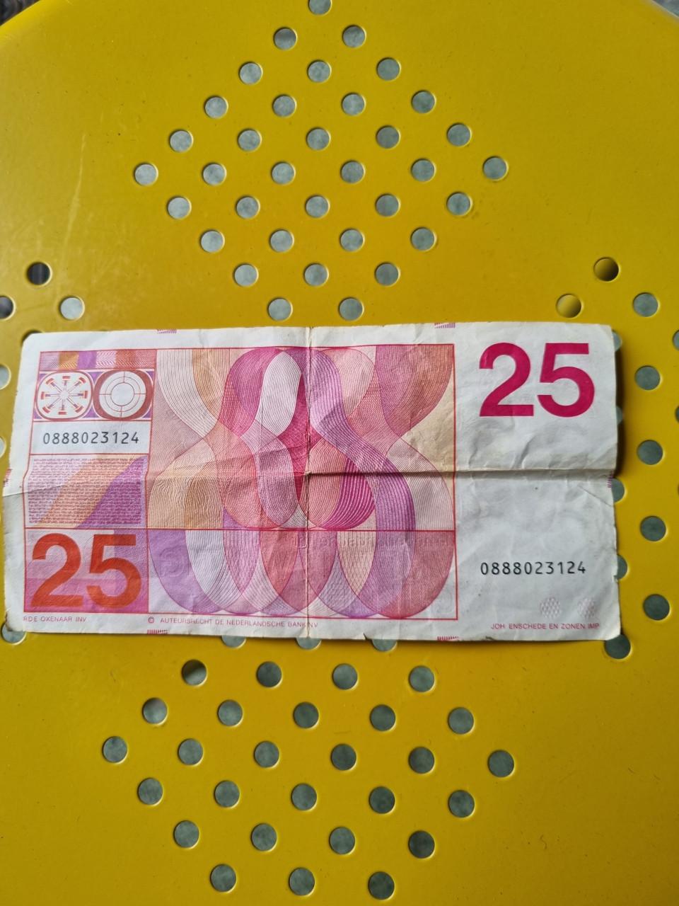 Gulden briefje van 25