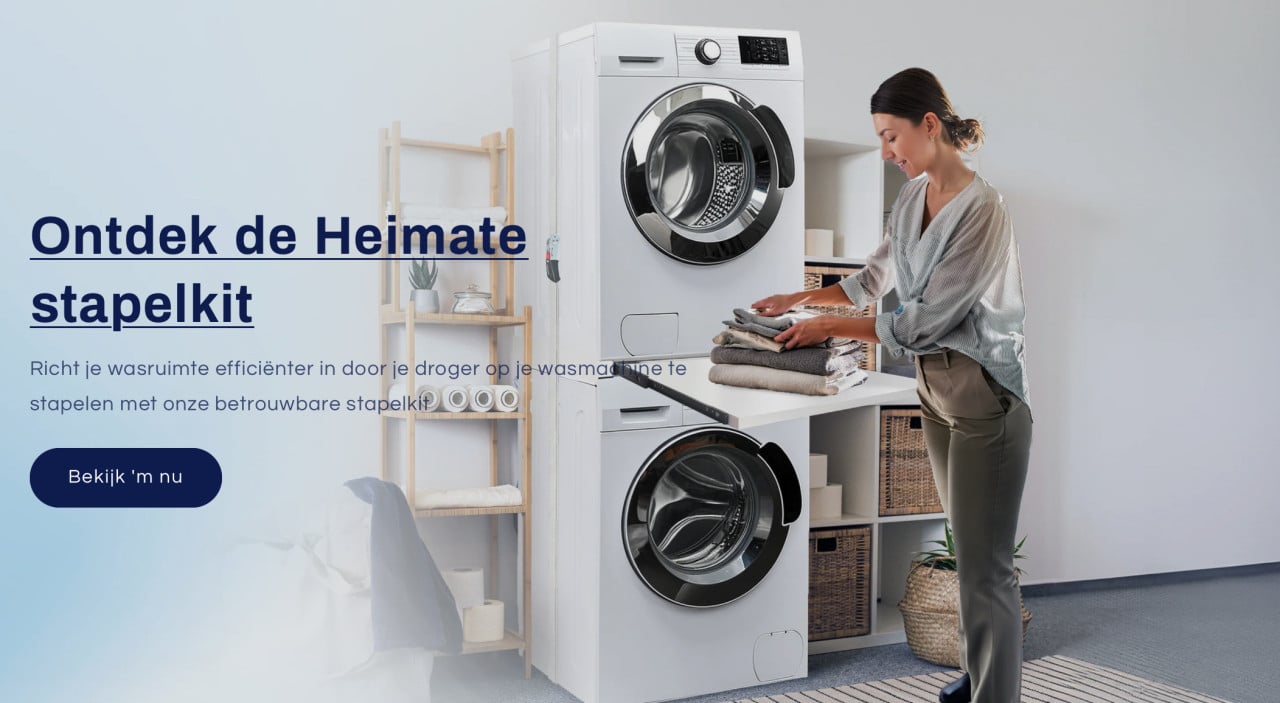 Stapelkit:  tussenstuk wasmachine droger