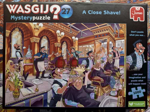 Wasgij 🧩: Mystery nr 27: A close shave!