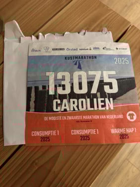 Startbewijs kustmarathon wandelen