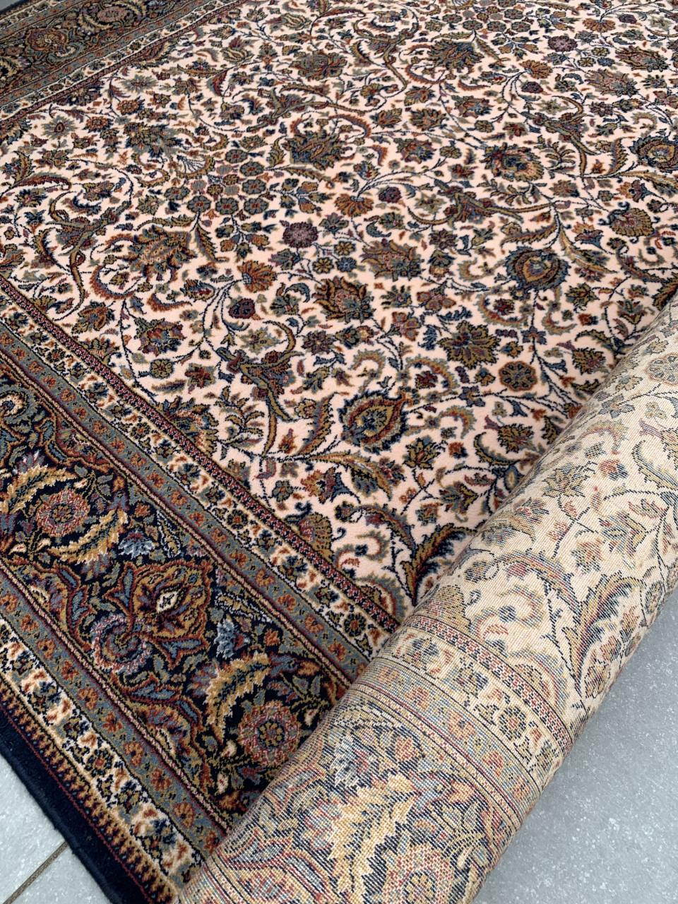 ✨Schitterend Sfeervol Donkerblauw Vintage Vloerkleed Zuiver Scheerwol ✨