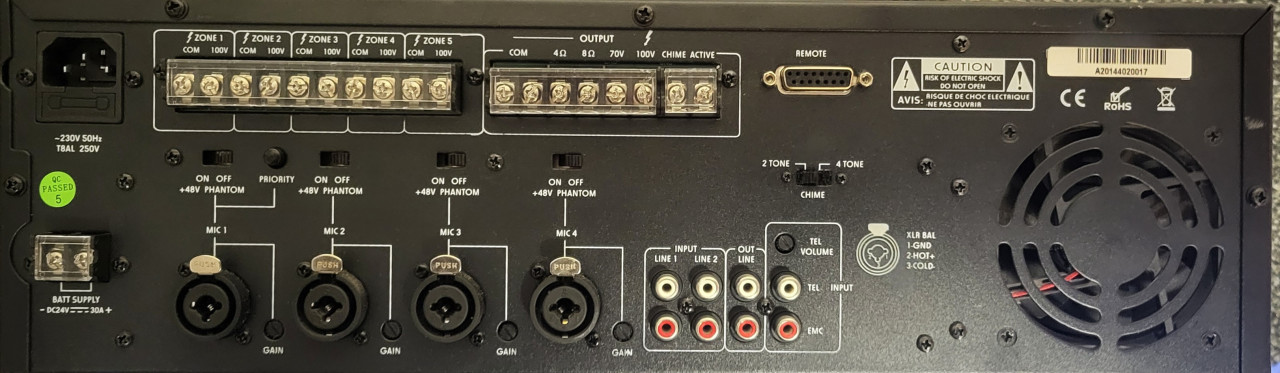 ART sound 100 volt versterker - 500 watt