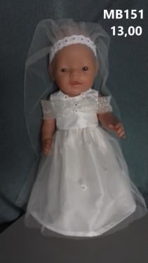 Poppenkleertjes baby born. Bruidsjurk. Opbrengst KiKa.