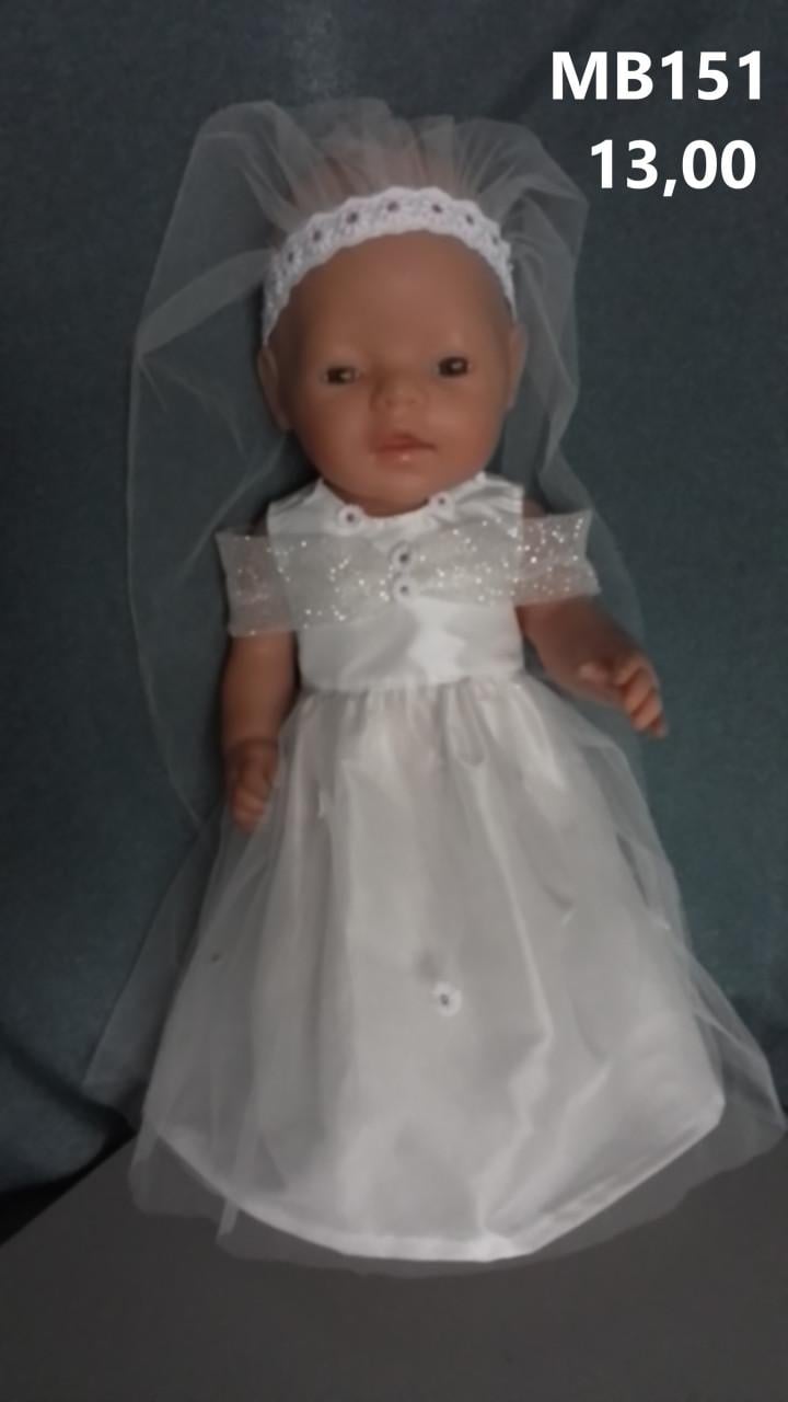 Poppenkleertjes baby born. Bruidsjurk. Opbrengst KiKa.