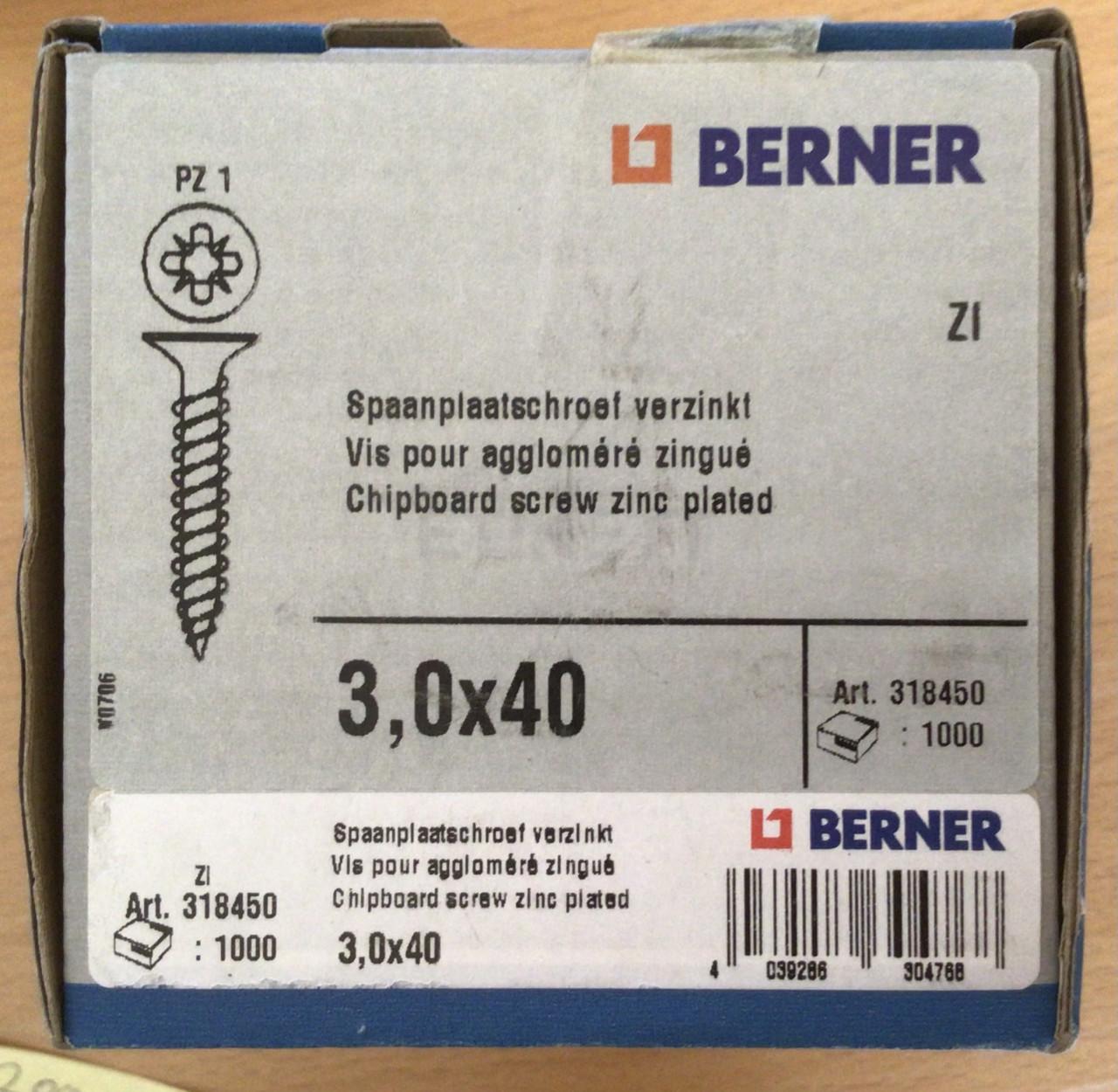 Berner spaanplaatschroef verzinkt