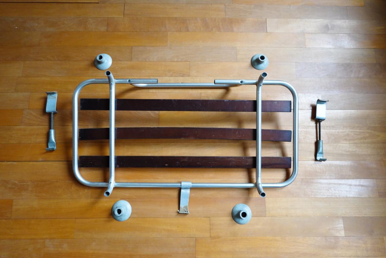 Vintage houten en aluminium koffer imperiaal