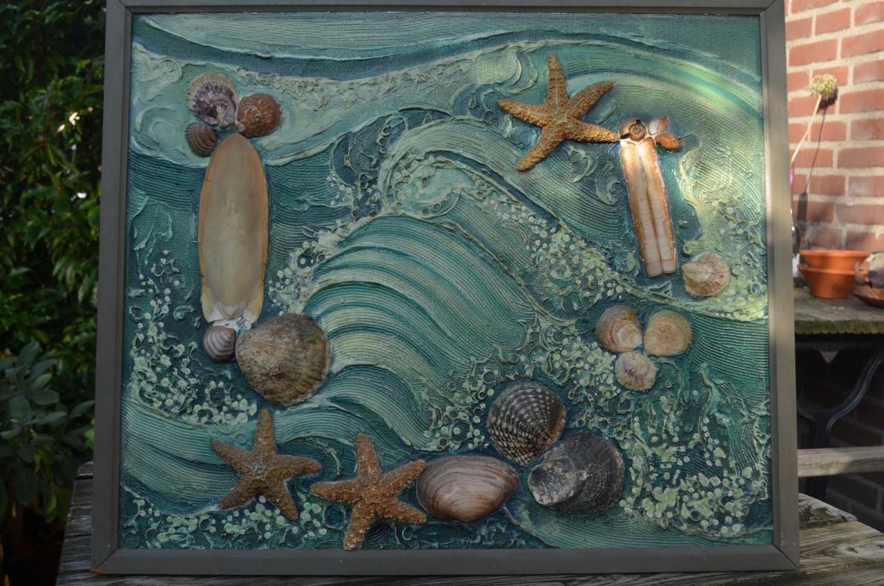 Bijzonder werk Louis Heymans 'Strand' gesig. en gedat. '67