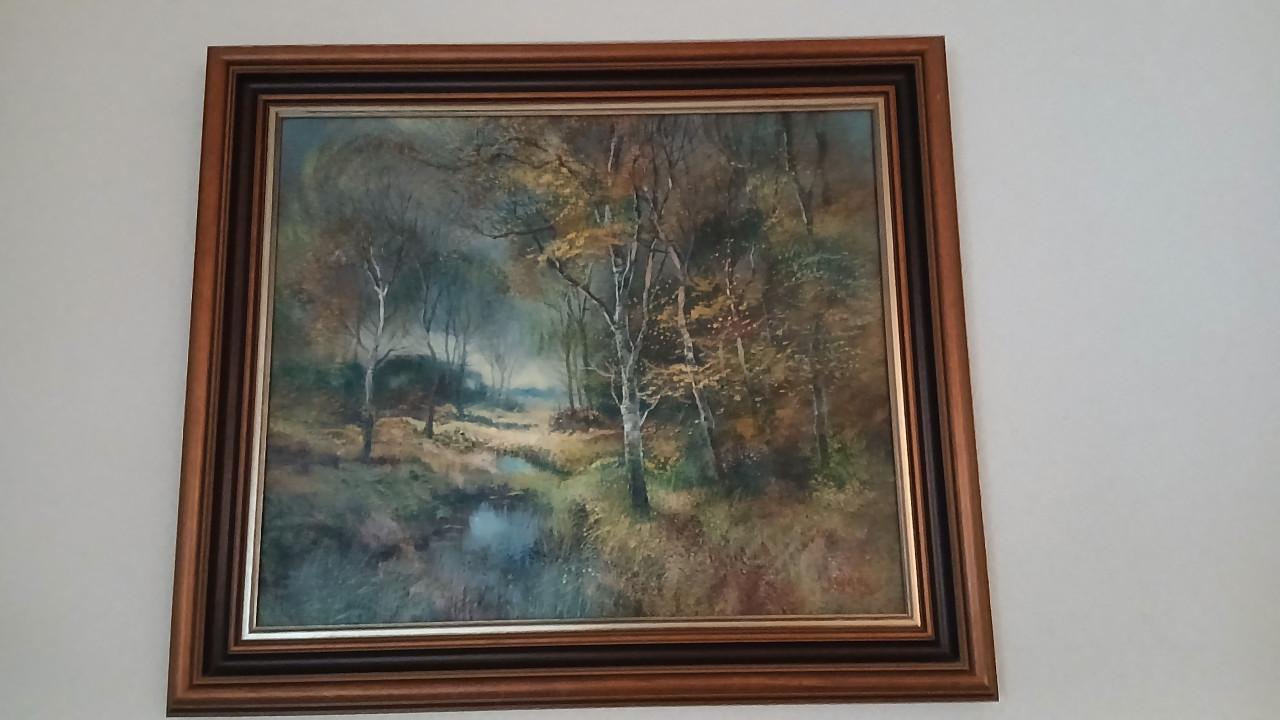 Schilderij klassiek L de Jong mooie lijst landschap kunst