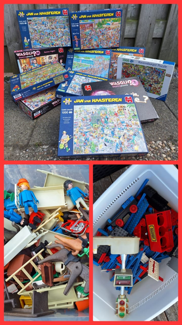 Puzzels Haanster 1500 stuks en Playmobiel en lego