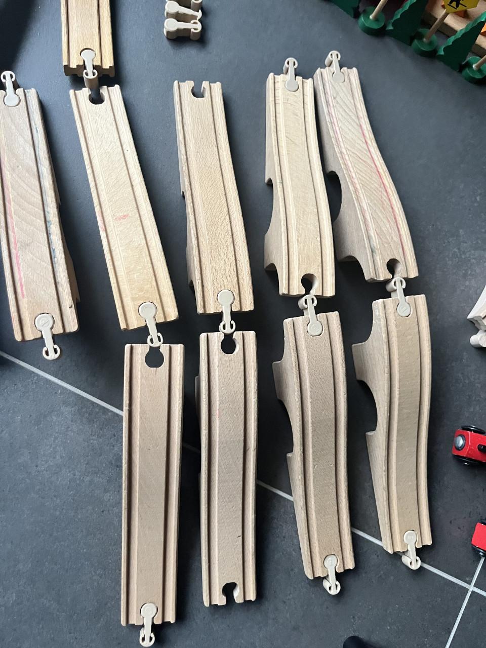 Houten trein baan