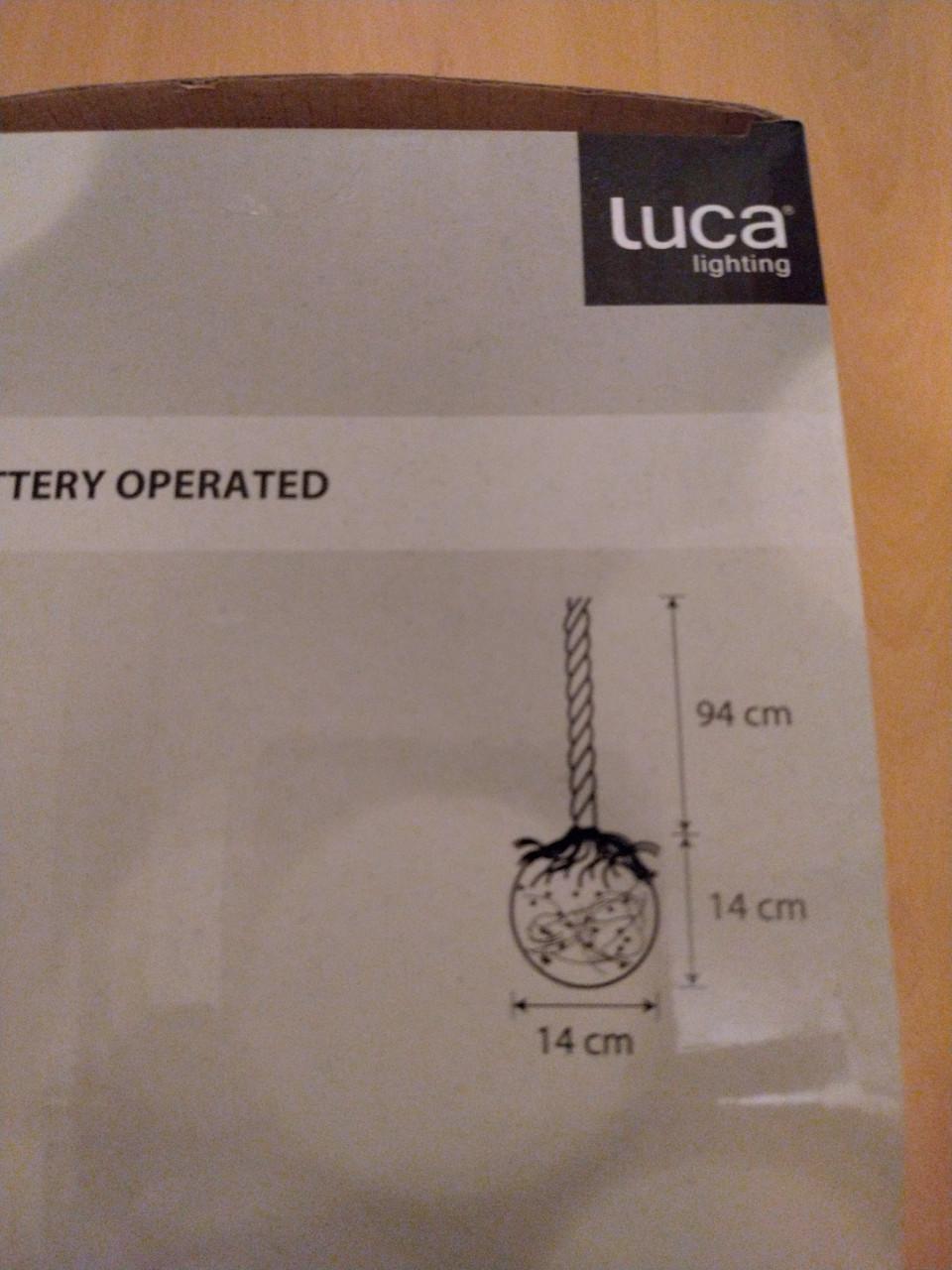 Verlichte glazen kerstbal