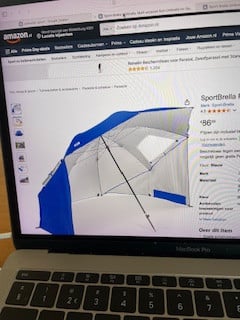 Grote parasol/strandtent