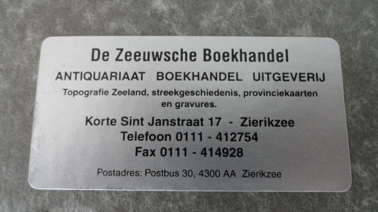 Topografische kaart Zierikzee en omgeving. Situatie ± 1912 - Herdruk 2004.