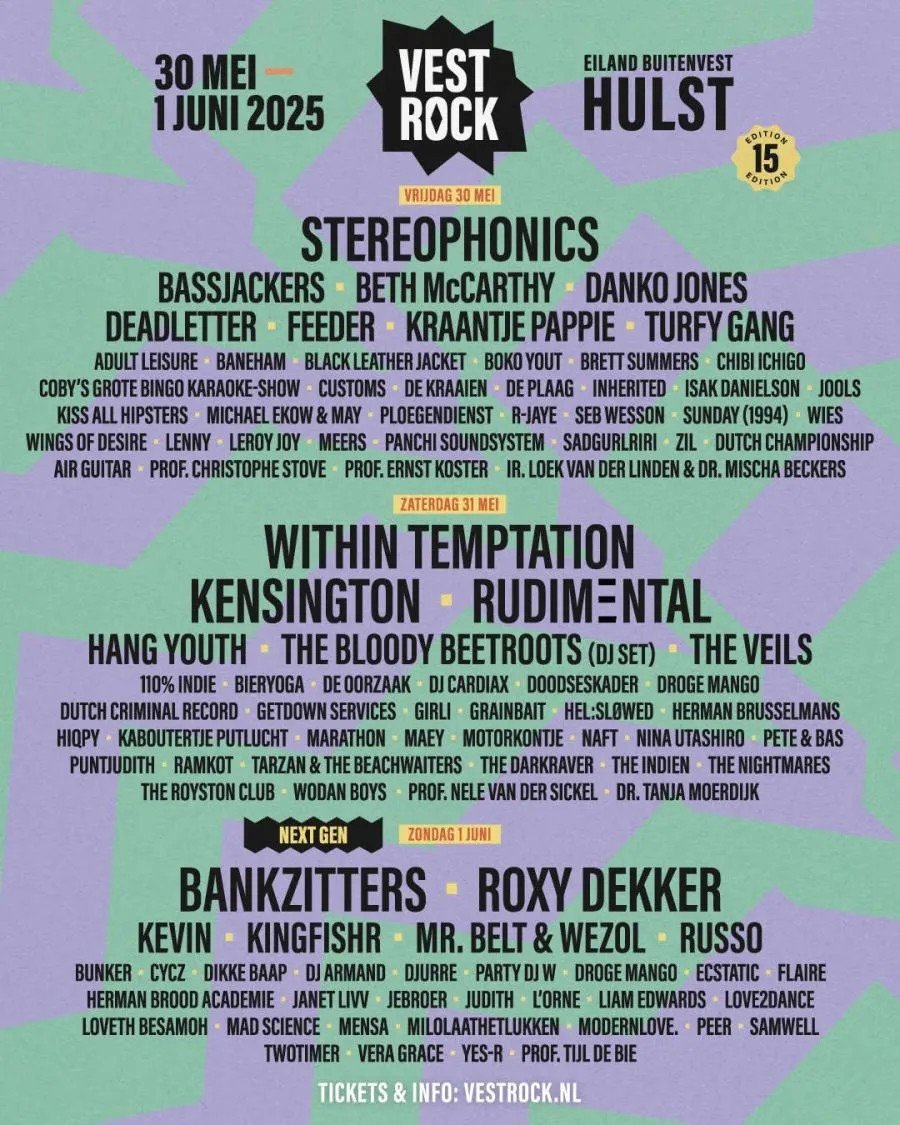 Tickets zaterdag Vestrock 2025
