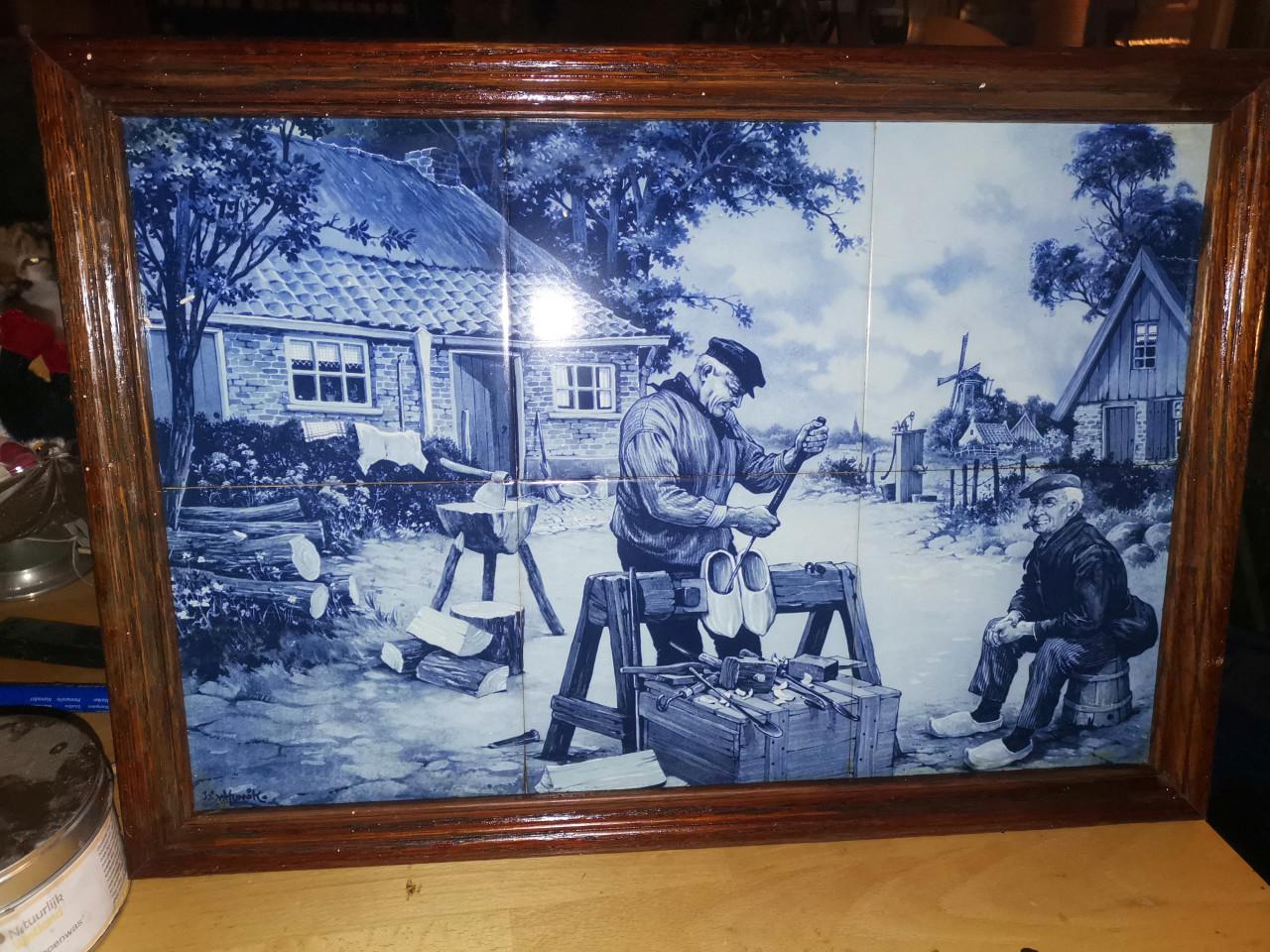 Zeer mooi decoeatie (wand) tegel tableau