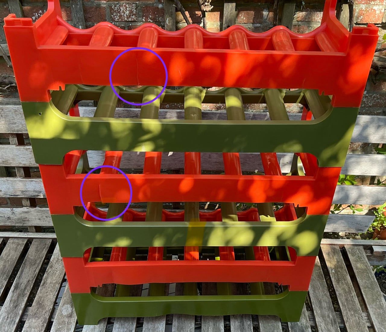 Vintage flessenrek jaren 70