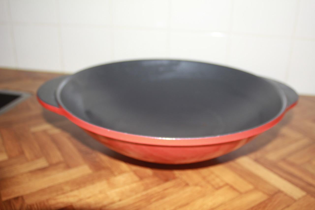 Gietijzeren wok diameter 34 cm