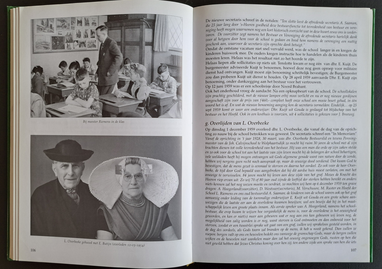 Johannes Calvijnschool Wolphaartsdijk - 75 jaar - JMC Murre + AN de Korte