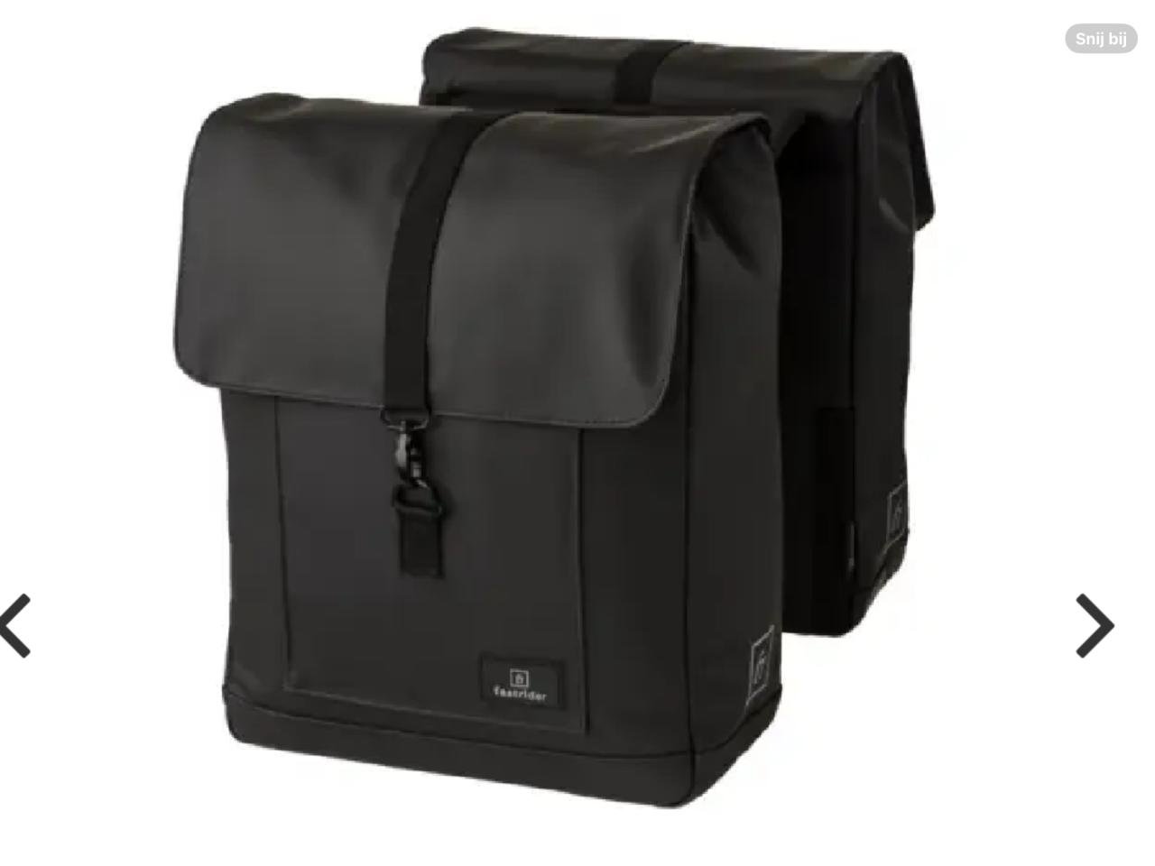 FastRider Dubbele fietstas 28L Zwart