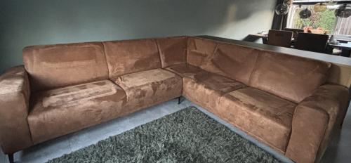 Hoekbank 5-zits cognac