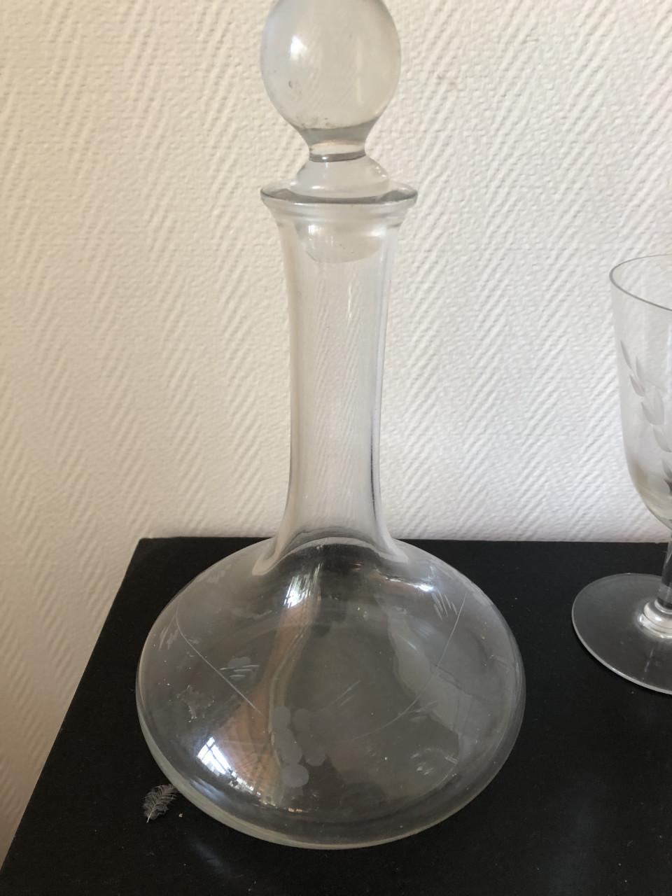 Oud glasservies 21-delig