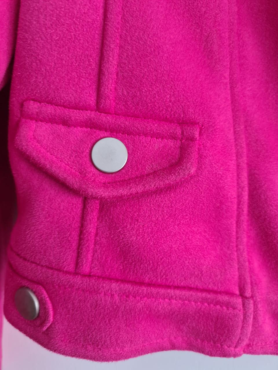 Fuchsia roze bikerjasje van Primark  Maat 128