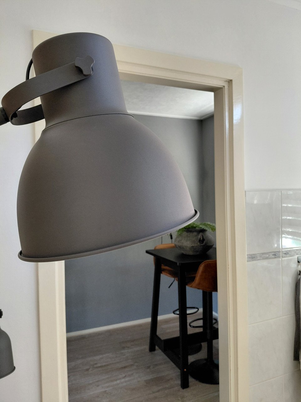 Staande lamp, Ikea, grijs