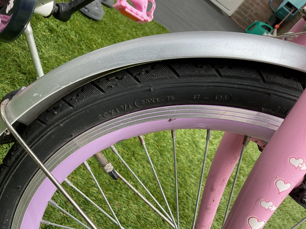 Meisjesfiets, 20 inch, rose en wit,Cool crazy