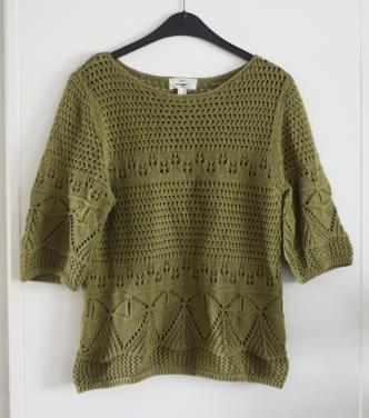 Groen open gewerkte trui  maat s