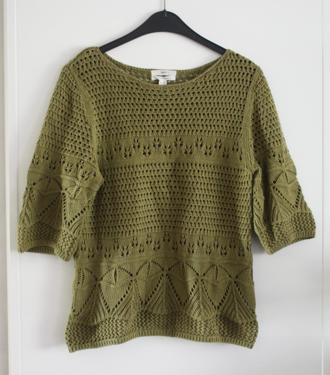 Groen open gewerkte trui  maat s