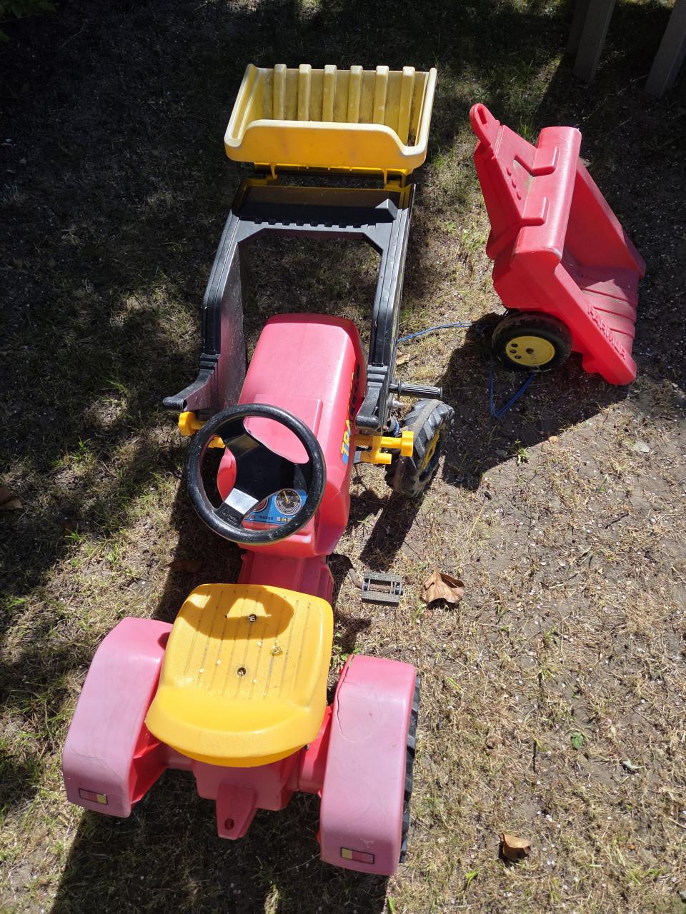 Speel tractor met kar