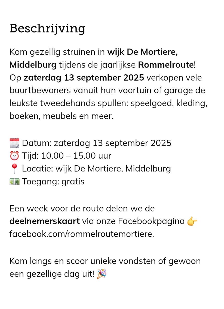 Rommelroute Middelburg Mortieren