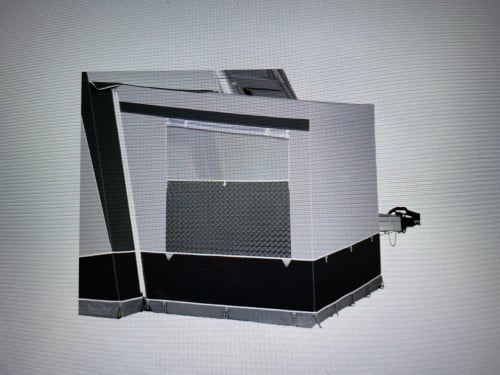 Uitbouw dorema tent