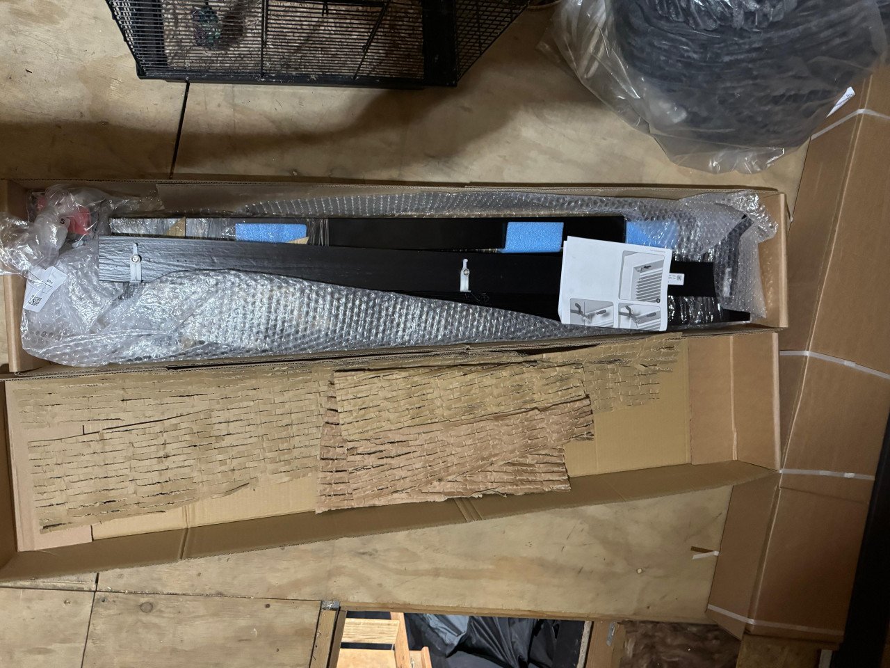 Houten jaloeziën zwart 108x190cm (2 stuks) - nieuw in doos!